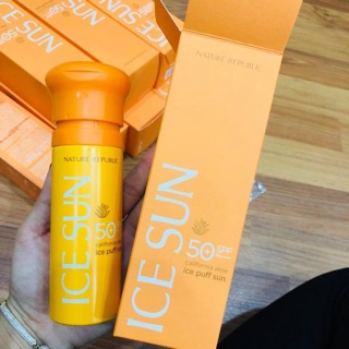 Kem chống nắng ICESUN Nature Republic SPF 50 PA +++ mẫu mới 2018