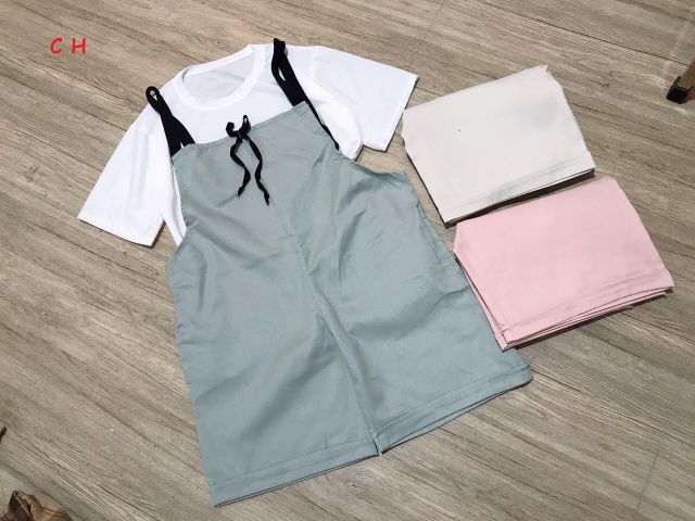 Set yếm quần đùi kèm áo có ảnh thật siêu đẹp | BigBuy360 - bigbuy360.vn