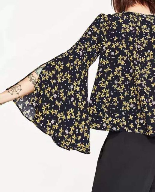 (Xả 50k)  Áo cổ đan dây ống tay xoè | BigBuy360 - bigbuy360.vn