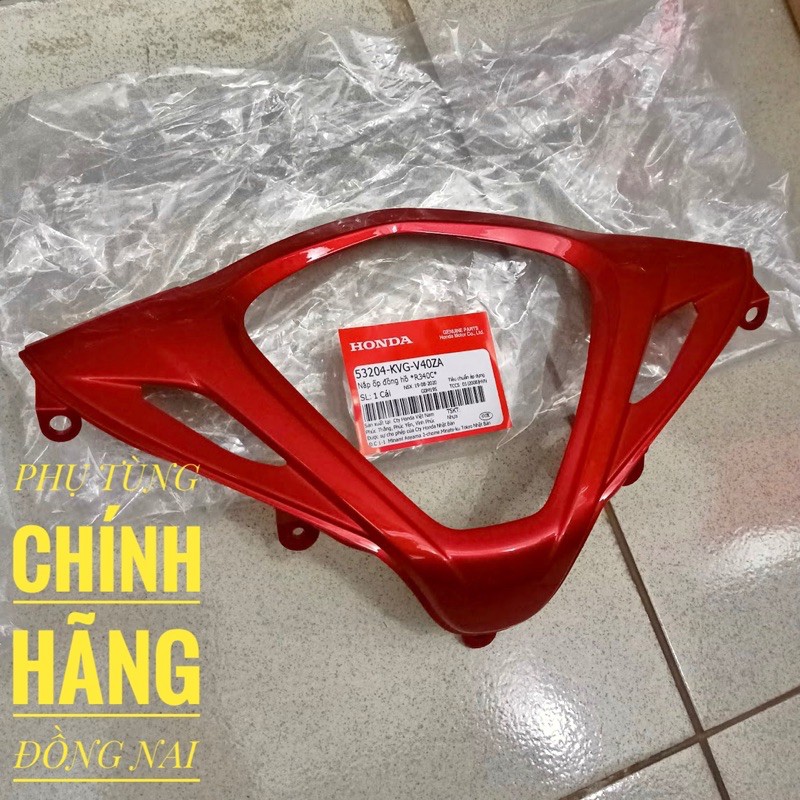 VIỀN ĐỒNG HỒ MÀU BẠC/ĐỎ ZIN AIRBLADE ĐẦU BÒ(AIRBLADE 110cc FI 2011-2012) CHÍNH HÃNG HONDA