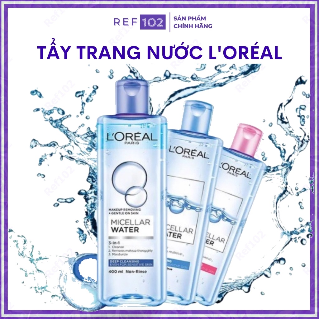 [Mã COSDAY giảm 8% đơn 150K] Nước tẩy trang làm sạch, dưỡng ẩm cho mọi loại da L'Oreal 3-in-1 Micellar Water | BigBuy360 - bigbuy360.vn
