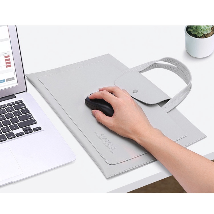 Túi chống sốc Laptop Macbook da PU mỏng thời trang hãng MAHOO 2022