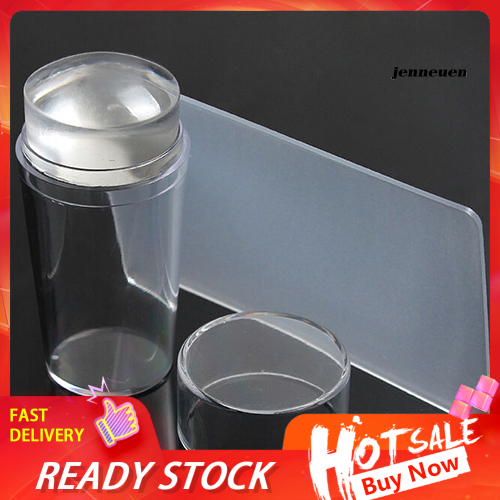 [Hàng mới về] Khuôn Dập Mẫu Trang Trí Móng Nghệ Thuật Kèm Cây Cạo 2 Trong 1 Tiện Dụng