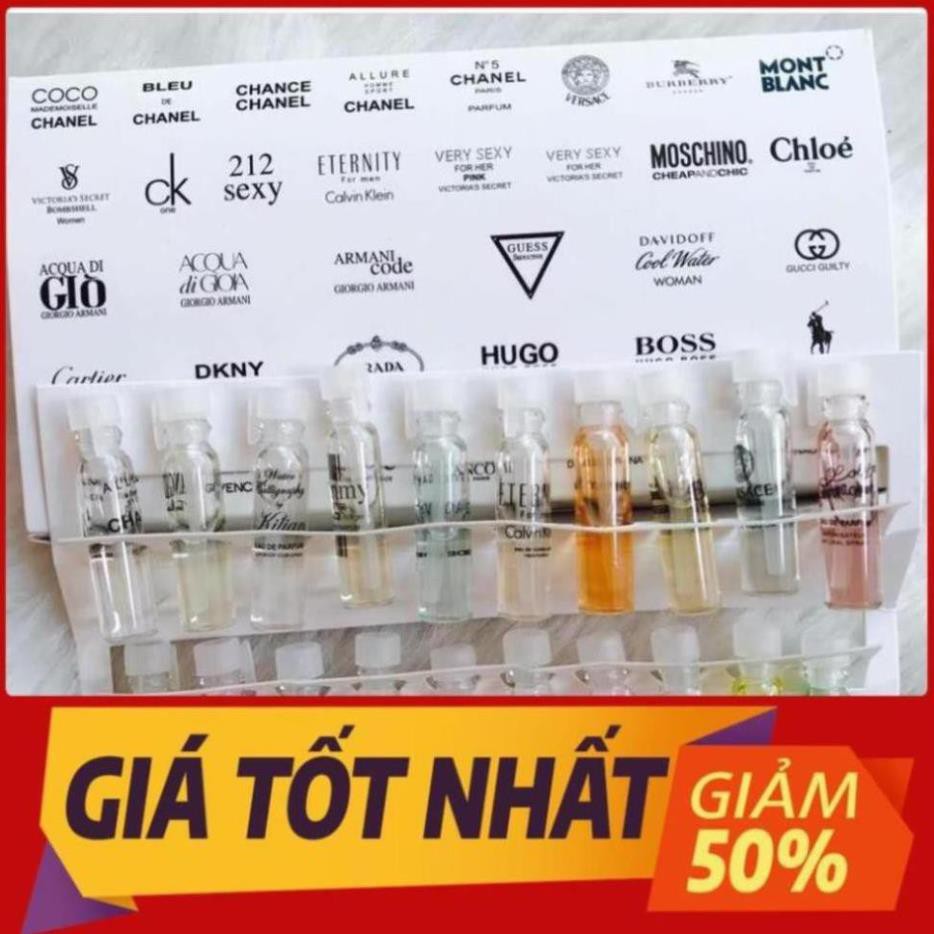 (XẢ SỐC) Sét 20 Chai Nước Hoa Mẫu Thử - nước hoa mini nhiều hương thơm cao cấp | Thế Giới Skin Care