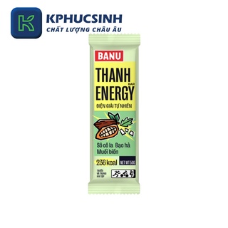 Thanh năng lượng protein Banu vị socola bạc hà muối biển ăn kiêng giảm cân KPHUCSINH - Hàng Chính Hãng