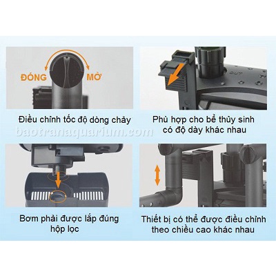 Lọc treo RS-920  500L/H dùng cho hồ cá từ 30-40cm