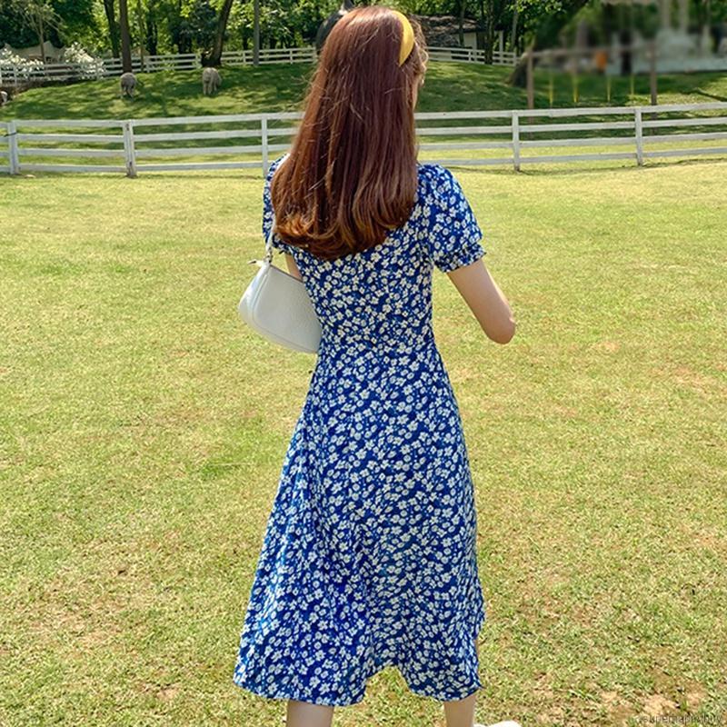 Đầm Maxi Nữ In Hoa Phong Cách Hàn Quốc