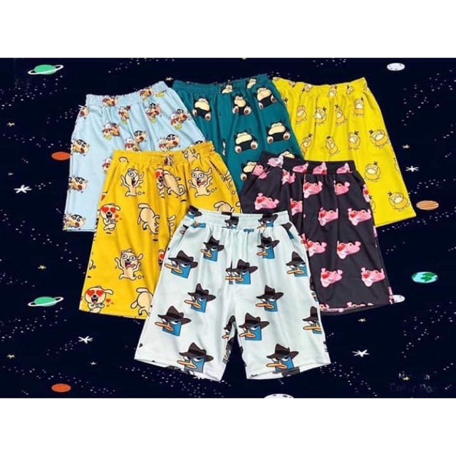 [KÈM HÌNH THẬT] QUẦN SHORT CARTOON UNISEX / CARTOON PANT