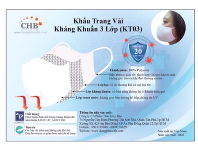 Khẩu trang vải 3 lớp | BigBuy360 - bigbuy360.vn