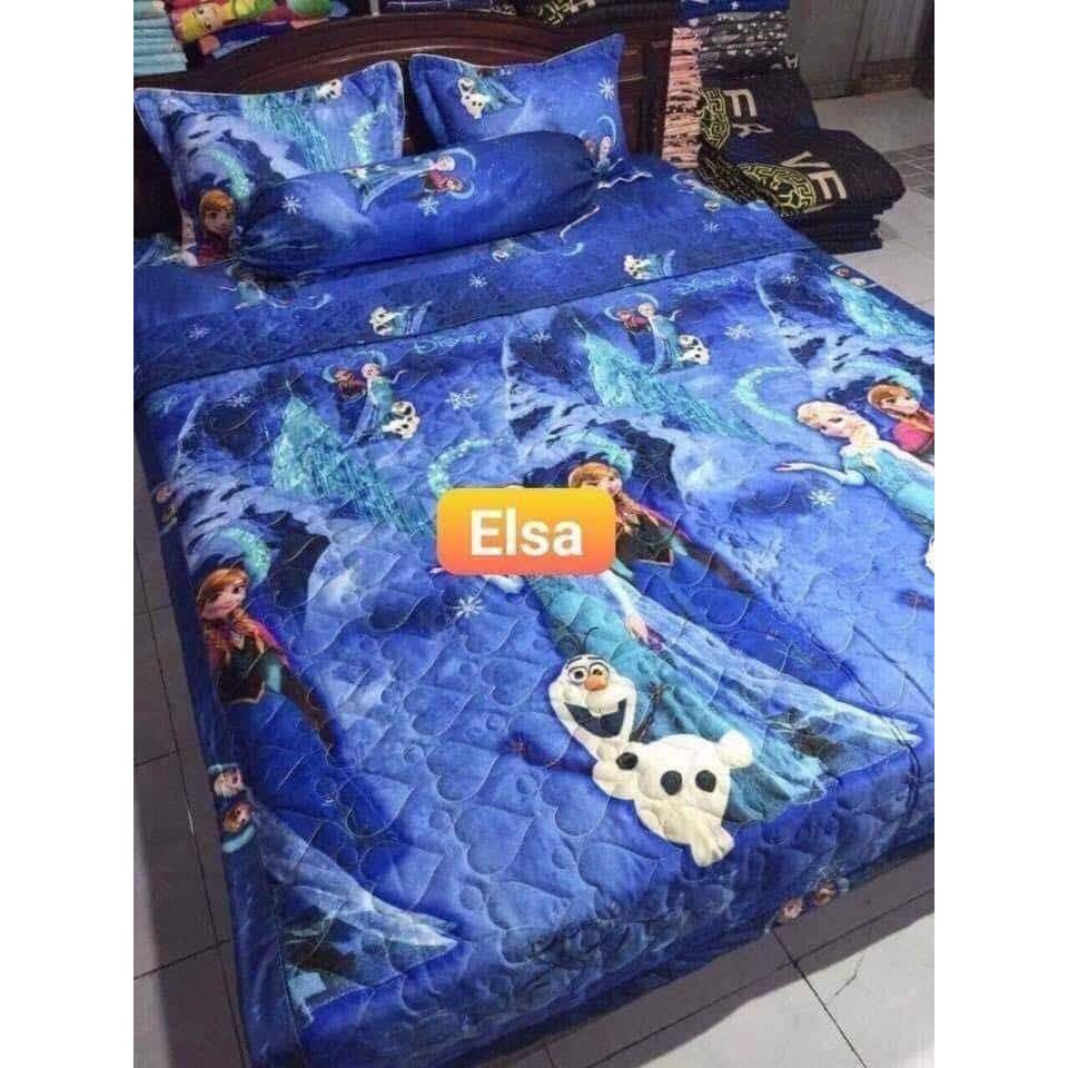 Sản phẩm ga gối 4 món  họa tiết dễ  thương dành cho bé - Shop Nệm Khánh Ngọc