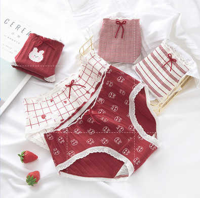 Quần Lót Nữ Cotton Hình Dâu Tây Giữa Eo Thời Trang Nhật Bản  Hàng Loại Đẹp.