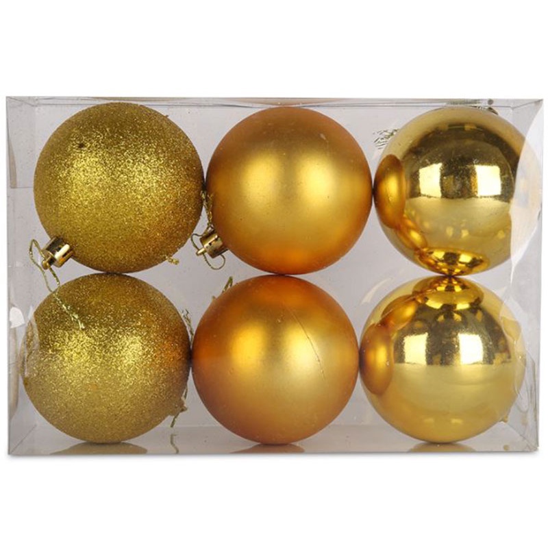 Châu Trang Trí Cây Thông Noel- Bóng Trang Trí Noel Set 6 Quả- Hộp