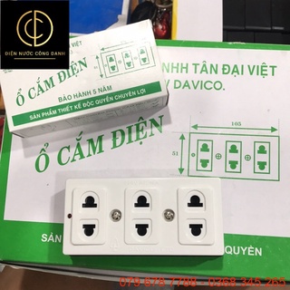 Ổ Điện 3 lỗ Cây Thông( thương hiệu)