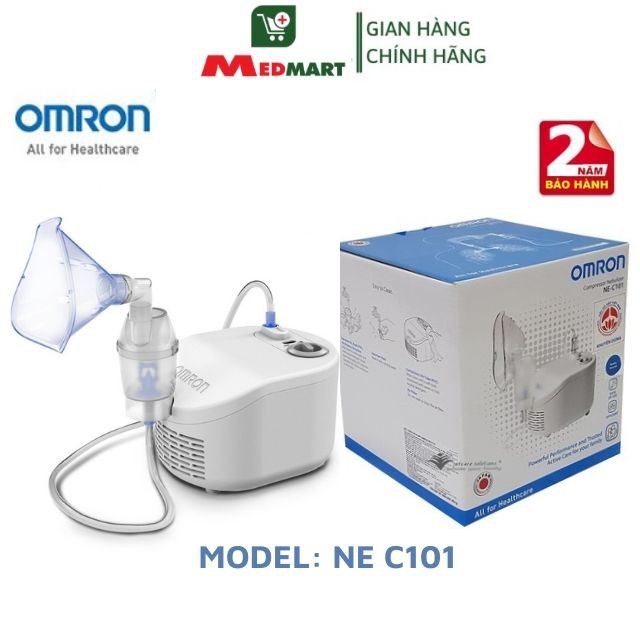 Máy Xông Mũi Họng Omron Ne-C101, Thiết Bị Hỗ Trợ Điều Trị Các Bệnh Đường Hô Hấp Như Viêm Xoang, Hen Suyễn.
