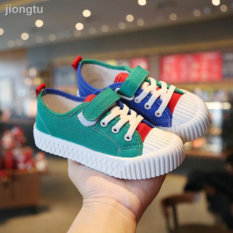 Giày Lười Vải Canvas Kiểu Hàn Quốc Thời Trang Xuân Hè Mới Cho Bé Trai Gái 2021