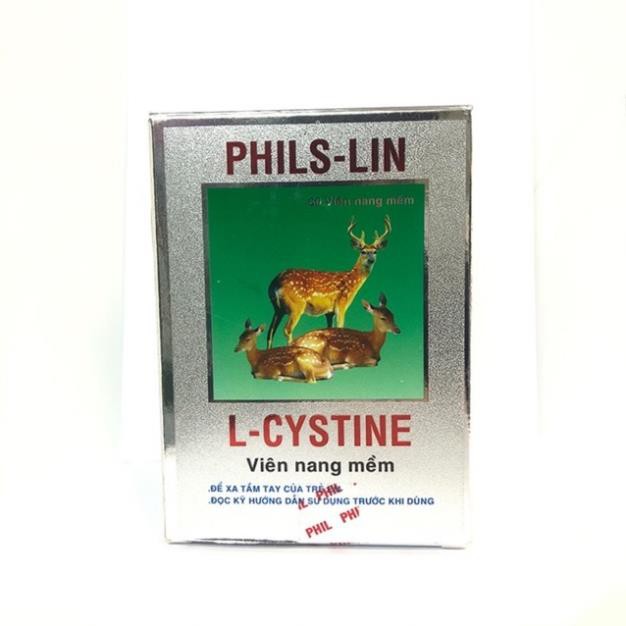 Hộp 60 viên L-Cystine Phil Interma Viên Uống Làm Đẹp Da, Tóc, mụn