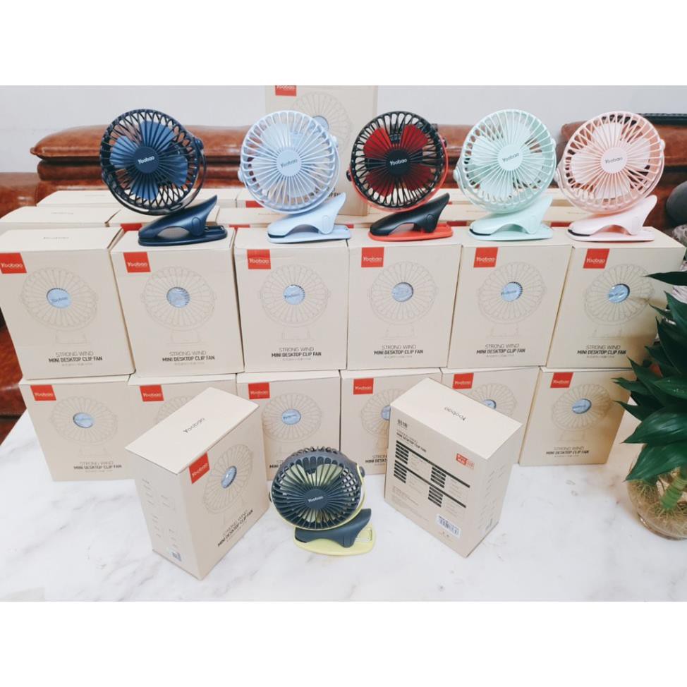 Quạt kẹp xe đẩy Yoobao F04 tích điện 6400mAh pin trâu đến 32 tiếng bảo hành 12 tháng