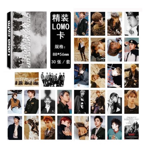 Box 30 cards ảnh 6x9cm EXO new ver Don't mess up my tempo