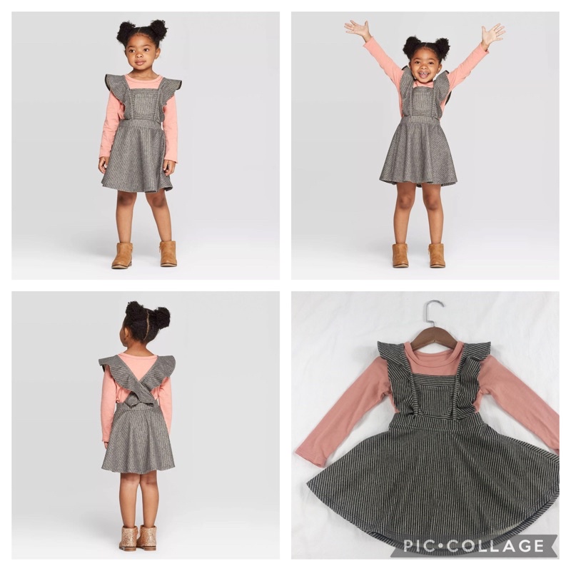 Sét áo váy thu đông cho bé gái 2-4 tuổi Chất cotton mềm cao cấp xuất dư 0721