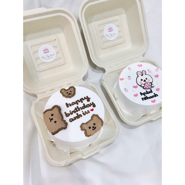 BÁNH KEM BENTO MINI SIZE 10CM MẪU ĐƠN GIẢN