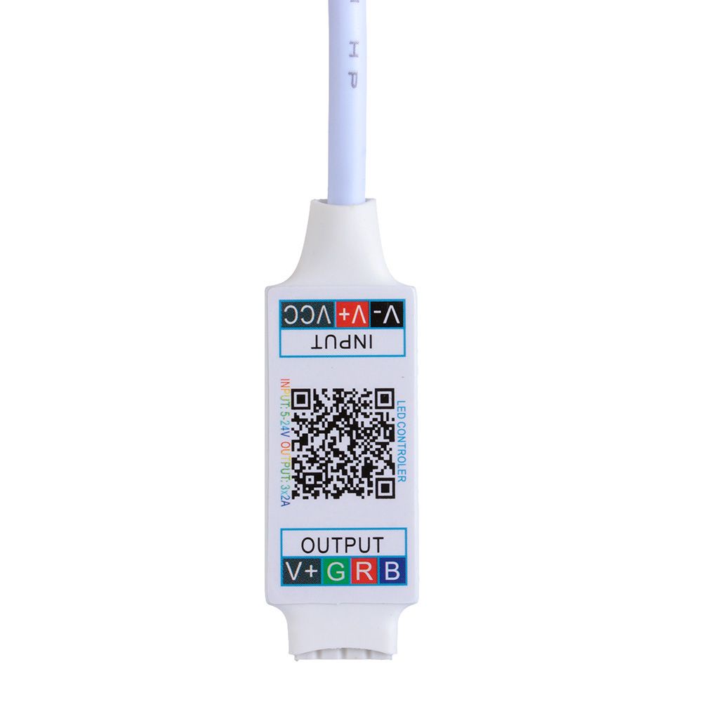 Bộ điều khiển dây đèn LED mini kết nối Bluetooth RGB với đầu cắm 4 chấu 3528 5050 chất lượng cao