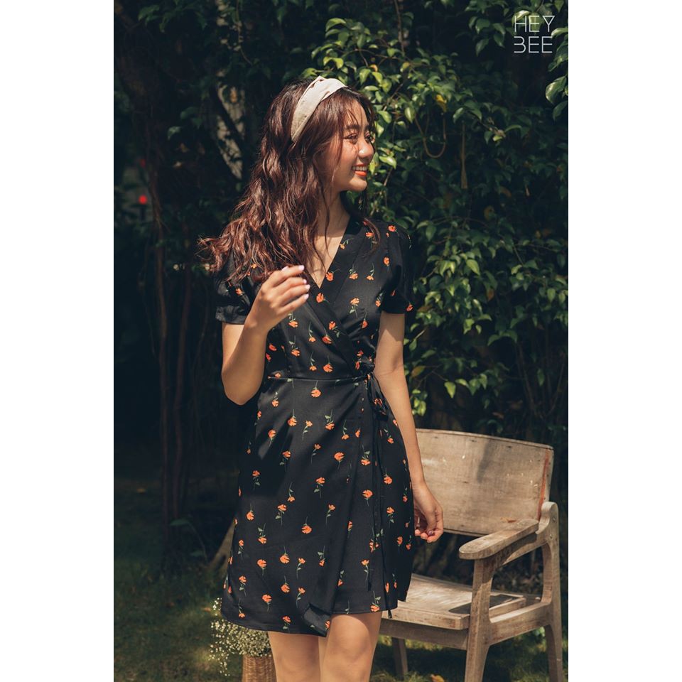 [Mã WABRWA15 giảm 15% đơn 300K] HEYBEE Đầm hoa đắp chéo Vivian HT253 | BigBuy360 - bigbuy360.vn