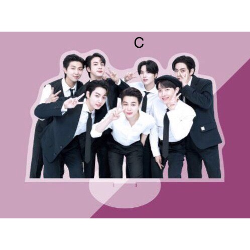 Giá Đỡ Hai Mặt Bằng Acrylic Để Bàn Nhóm Nhạc BTS Mẫu 1