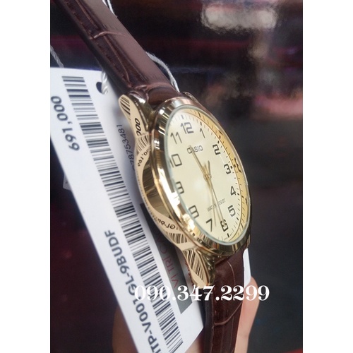 Đồng Hồ Nam Casio MTP-V001GL-9BUDF Dây Da - 3 Kim - Chống Nước