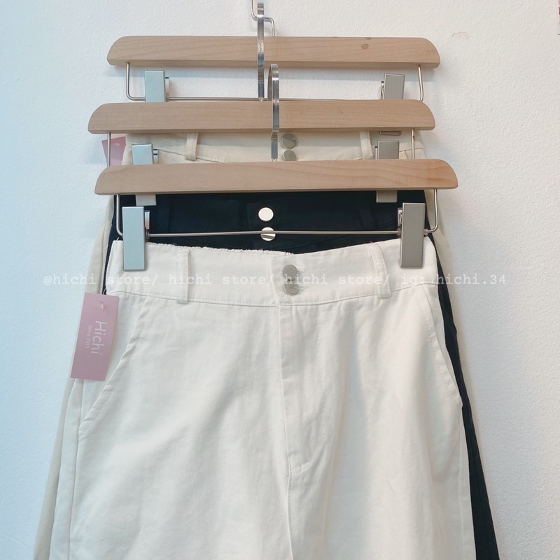 Quần thô kaki suông ống rộng 1m49-1m60 hichi