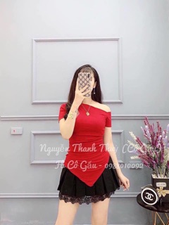 [Xả hàng] Áo vạt chéo nhọn lệch vai