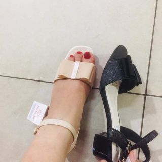 Xăng đan gót 3 phân nơ dù hàng Việt nam
