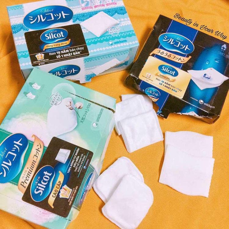 Combo 3 hộp Bông Trang Điểm Silcot Các Loại 40-66-82 Miếng