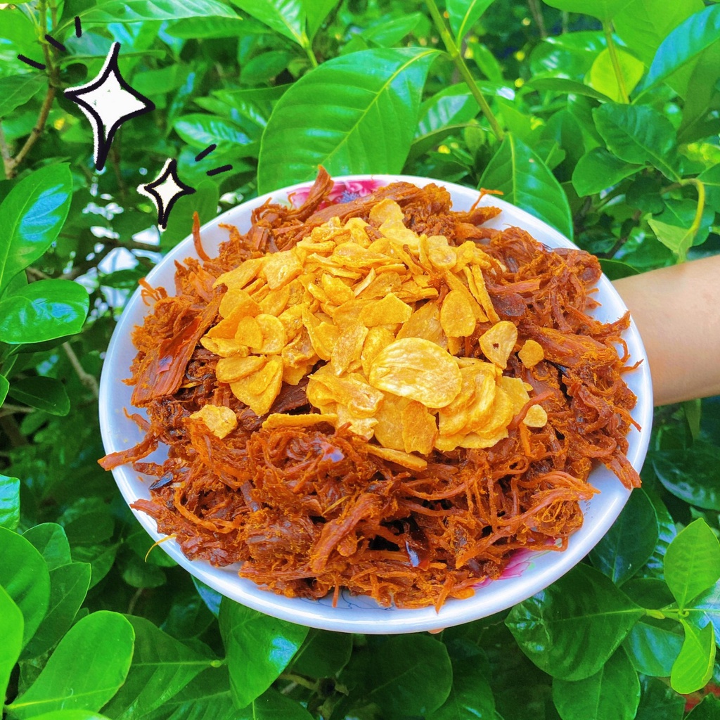 [BEST SELLER]  100g Khô heo cháy tỏi dạng túi zip ngon nhức nách ăn vặt Umbala | BigBuy360 - bigbuy360.vn