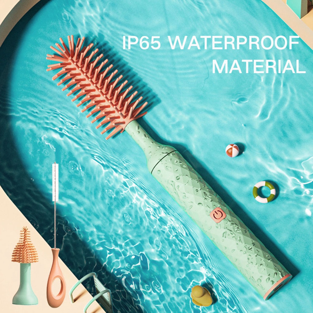 Bàn Chải Vệ Sinh Bình Sữa Em Bé Cầm Tay Tiện Dụng