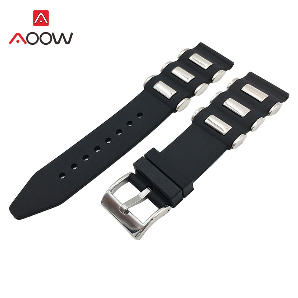 Dây Đeo Đồng Hồ Thay Thế Bằng Cao Su Silicone 20mm 22mm 24mm 26mm