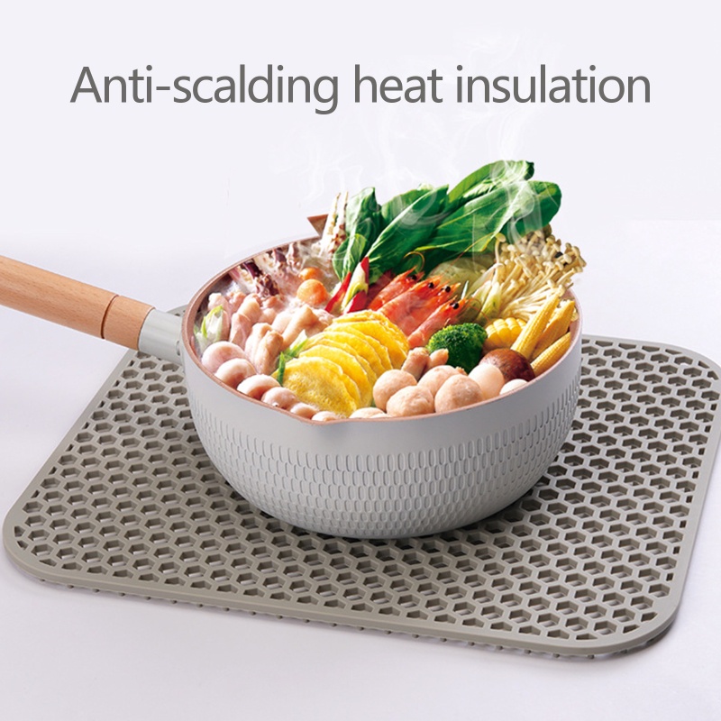 Thảm Silicone Cách Nhiệt Lót Bồn Rửa Chén Chống Văng Nước Tiện Dụng