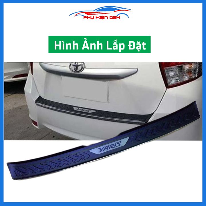Ốp chống trầy cốp ngoài nhựa đen Yaris 2019-2020-2021-2022-2023 dán cốp sau chống xước trang trí xe