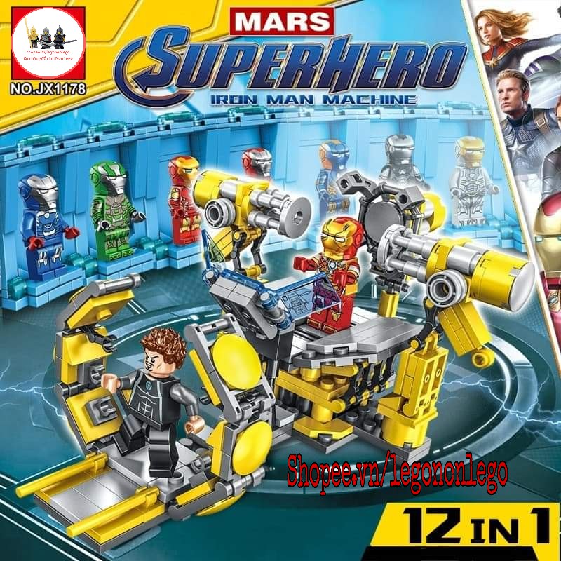 iron man laboratory lego set