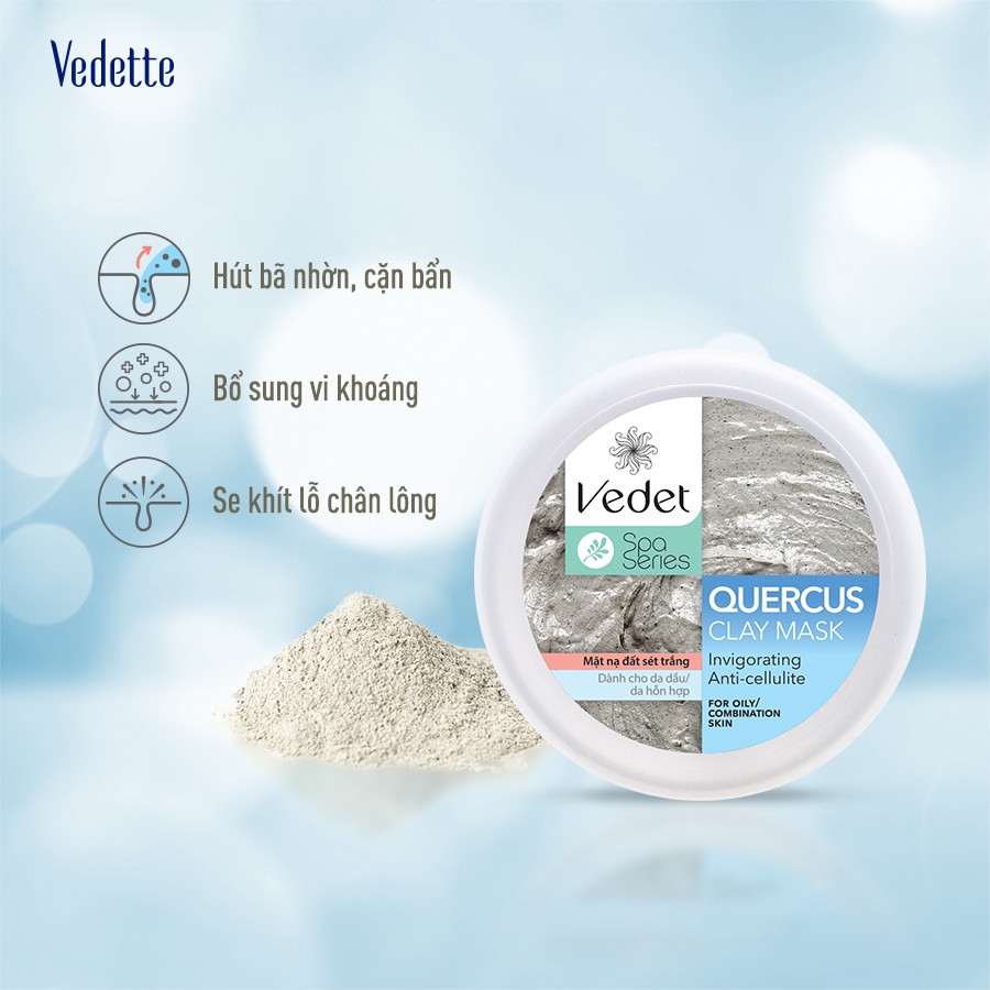 Mặt nạ đất sét Vedet Trắng Quercus 140g  (TPMA249) | BigBuy360 - bigbuy360.vn