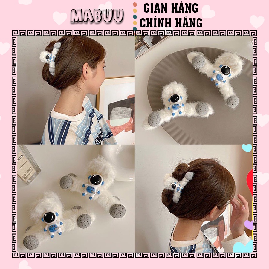 [Mã FAMARAL1 giảm 10K đơn 50K]Kẹp tóc càng cua vải lông phong cách Hàn Quốc xinh xắn cho nữ