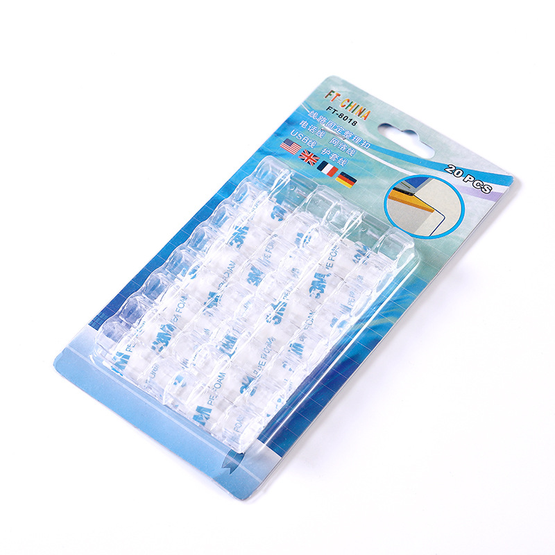 Set 20 kẹp cố định cho dây cáp nhỏ gọn tiện dụng