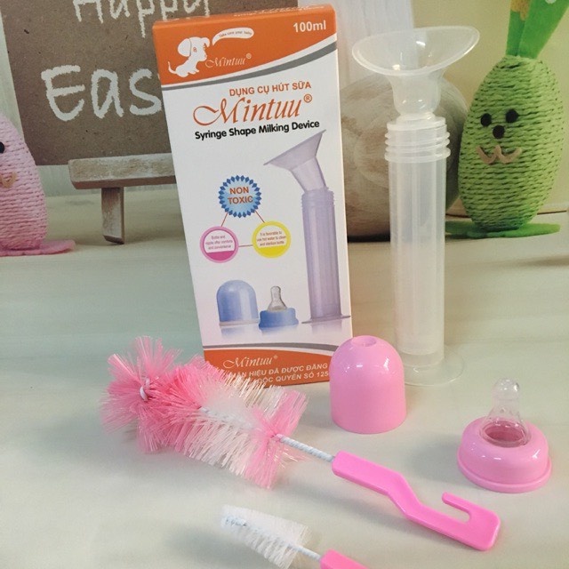 Hút sữa bằng tay dạng xilanh thông tắc tia sữa, đơn giản mà hiệu quả