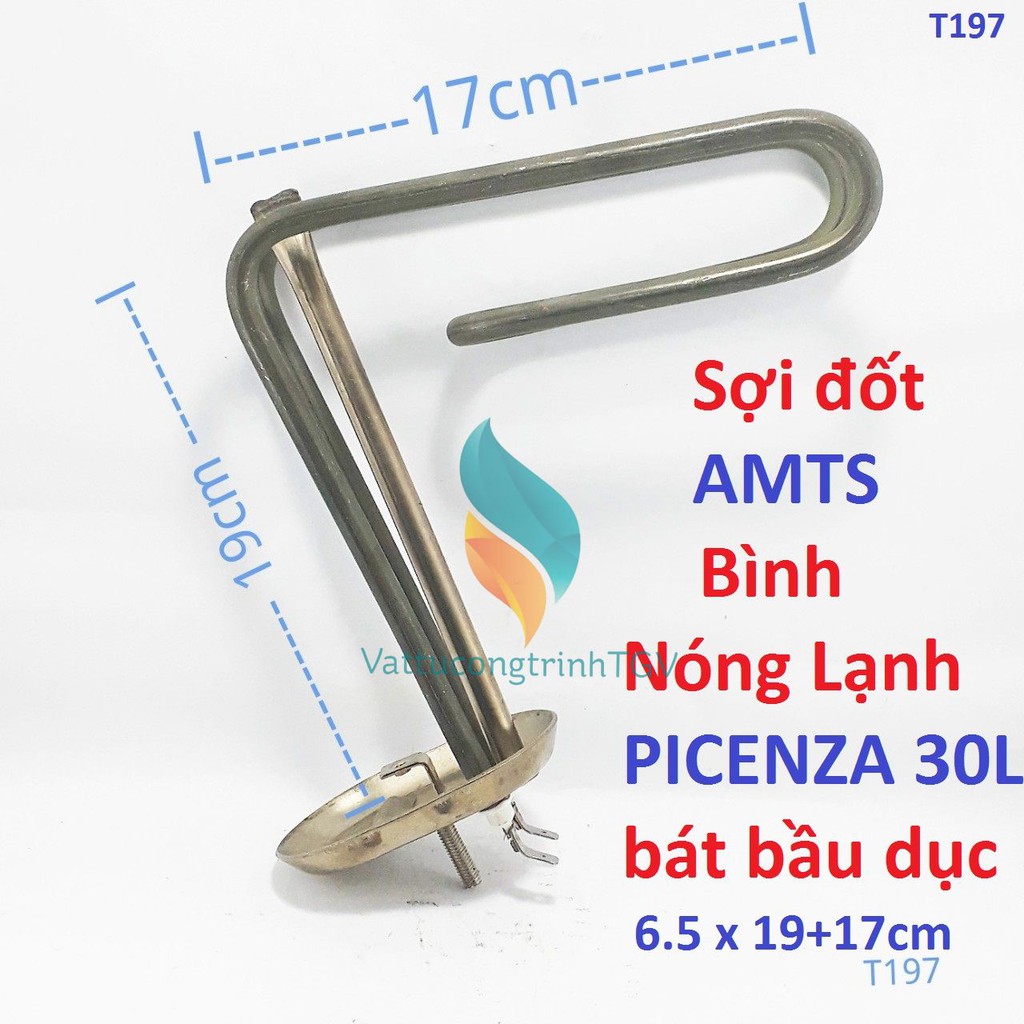 Sợi đốt AMTS - Bình Nóng Lạnh PICENZA 30L bát 6.5 x 19+17cm