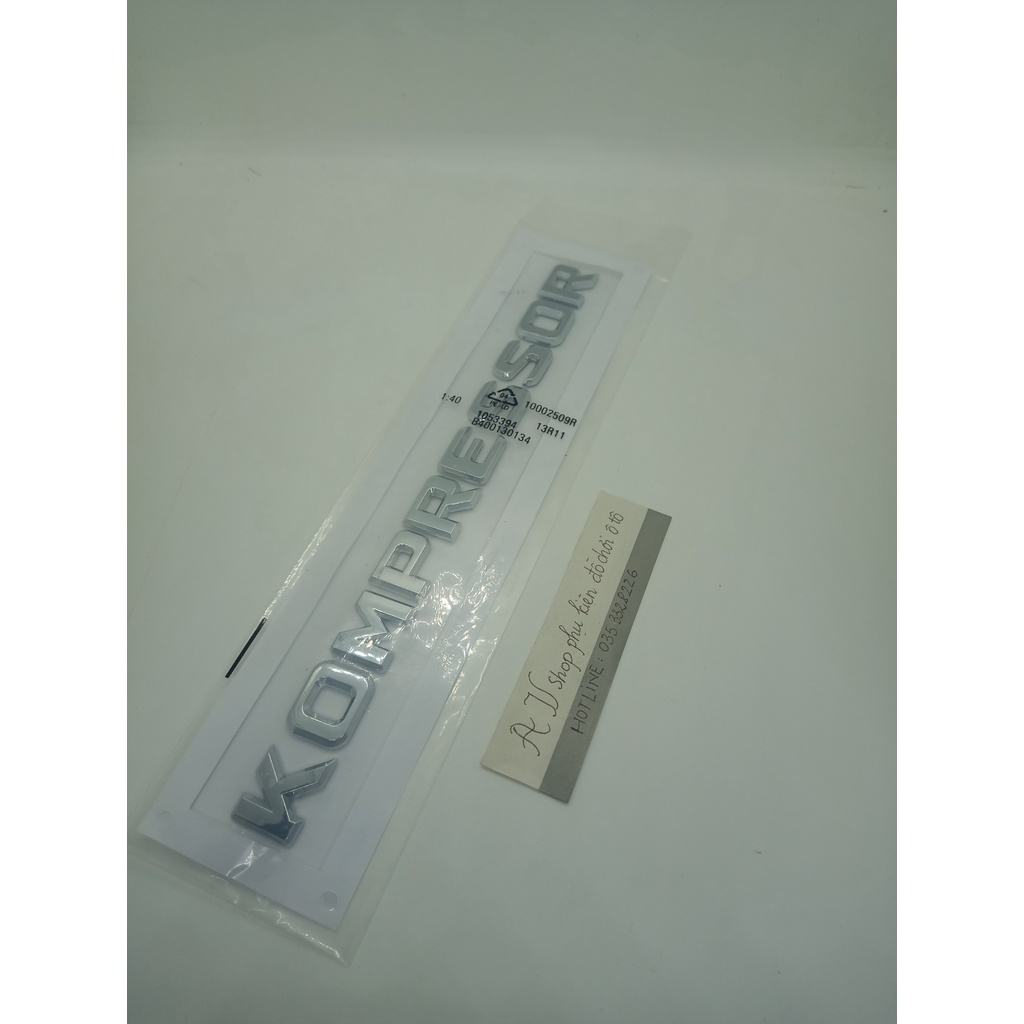 Miếng Dán Chữ Kompressor Bằng ABS Trang Trí Xe Hơi Mercedes Benz