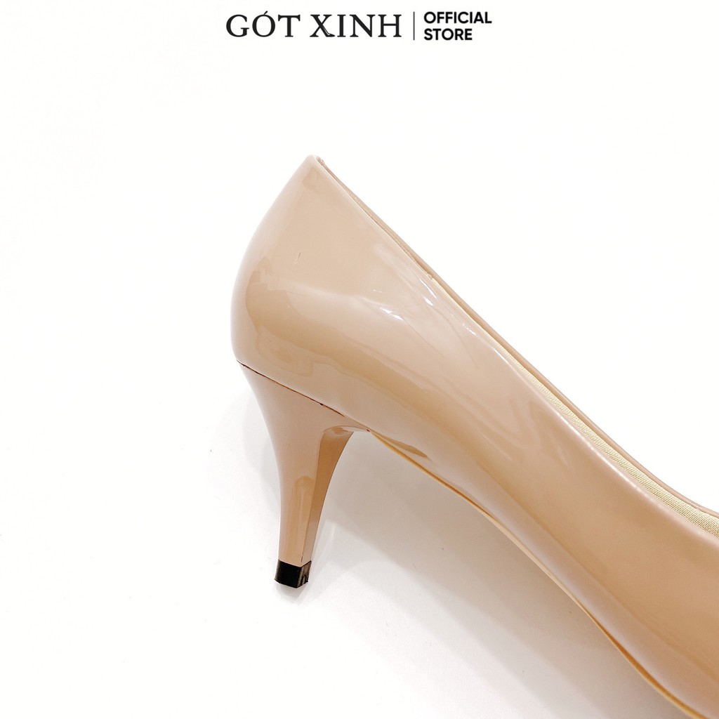 Giày cao gót nữ 5cm và 7cm GÓT XINH G16 da bóng da mờ đế nhọn