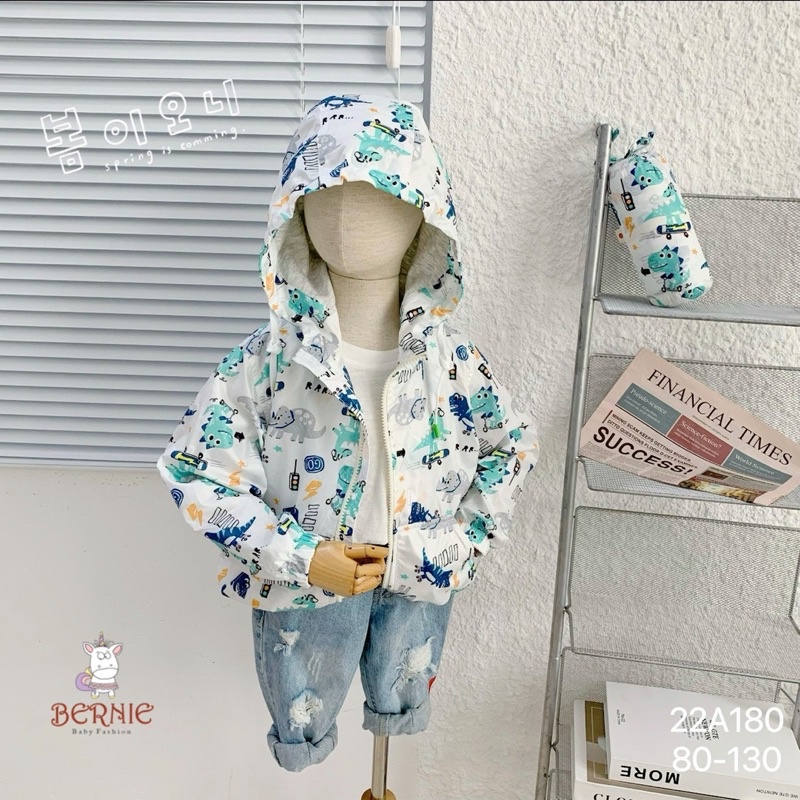 Áo gió lót nỉ Bernie cho bé trai/bé gái