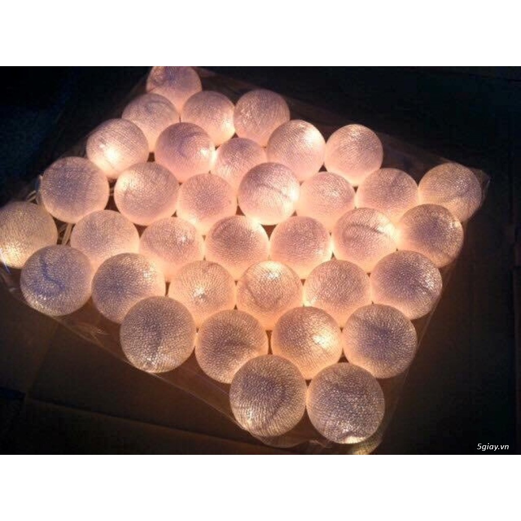 Dây đèn LED 20 bóng cotton dùng trang trí tiệc