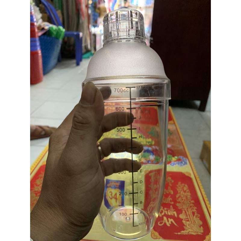 LẮC TRÀ SỮA BẰNG NHỰA TRONG 350ml , 530ml , 700ml