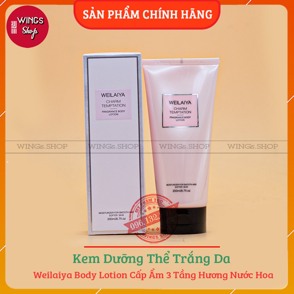 Dưỡng thể trắng da Weilaiya Body Lotion cấp ẩm 3 tầng hương nước hoa 200ml