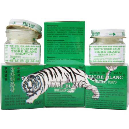 Cao bạch Hổ - White Tiger Balm 20g - Combo 5 lọ